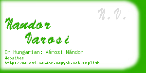 nandor varosi business card